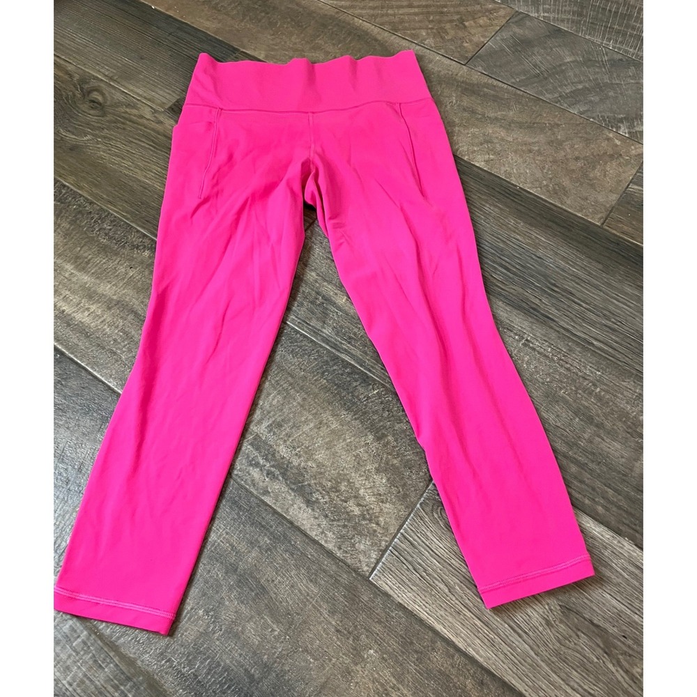 Athleta Salutation Stash Pocket II 7/8 Tight Hot Pink High Rise Crop Leggings